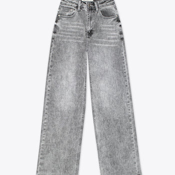 Jeans wide leg grises deslavados – Grafito Street