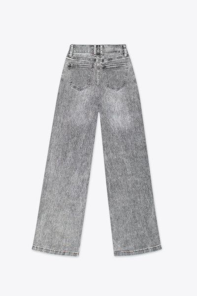 Jeans wide leg grises deslavados – Grafito Street