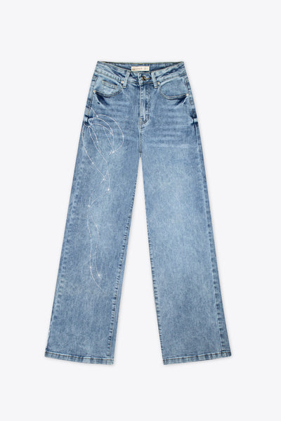 Jeans wide leg azul claro – Avenida Light