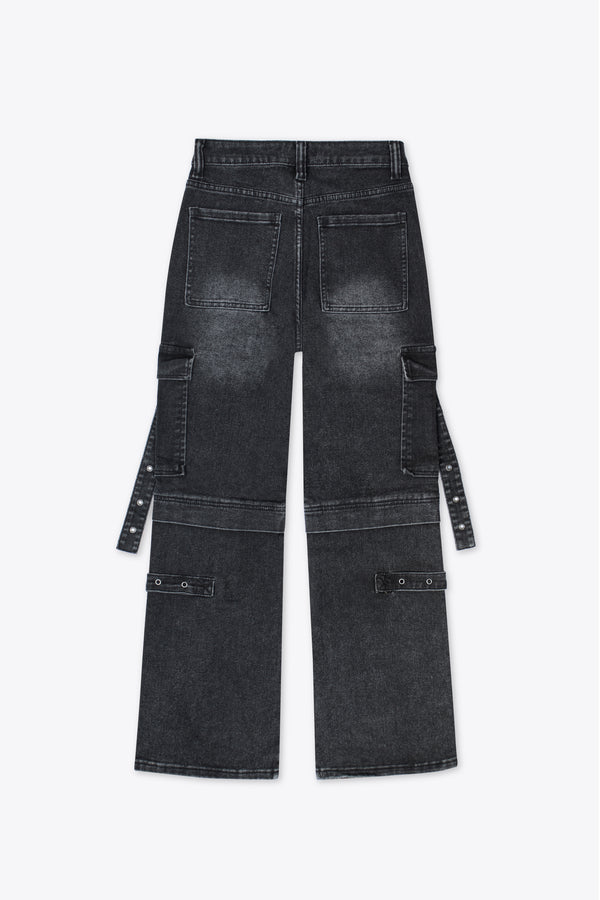 Jeans carpintero con aros y correas – Rebel Night