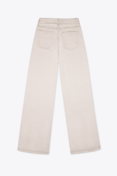Pantalón wide leg beige con parches laterales – Loft Beige