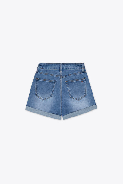 Short de mezclilla azul medio – Solstice Fade