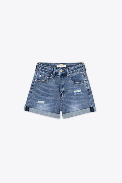 Short de mezclilla azul desgastado – Heatwave
