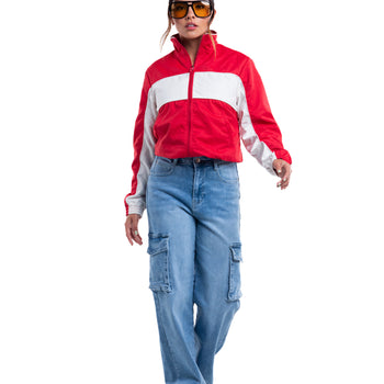 Jeans cargo azul claro con bolsas laterales – Marina Cargo